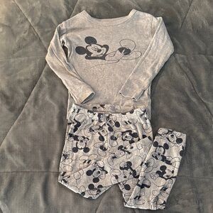 GAP Gray Mickey Mouse Kids Pajama Set